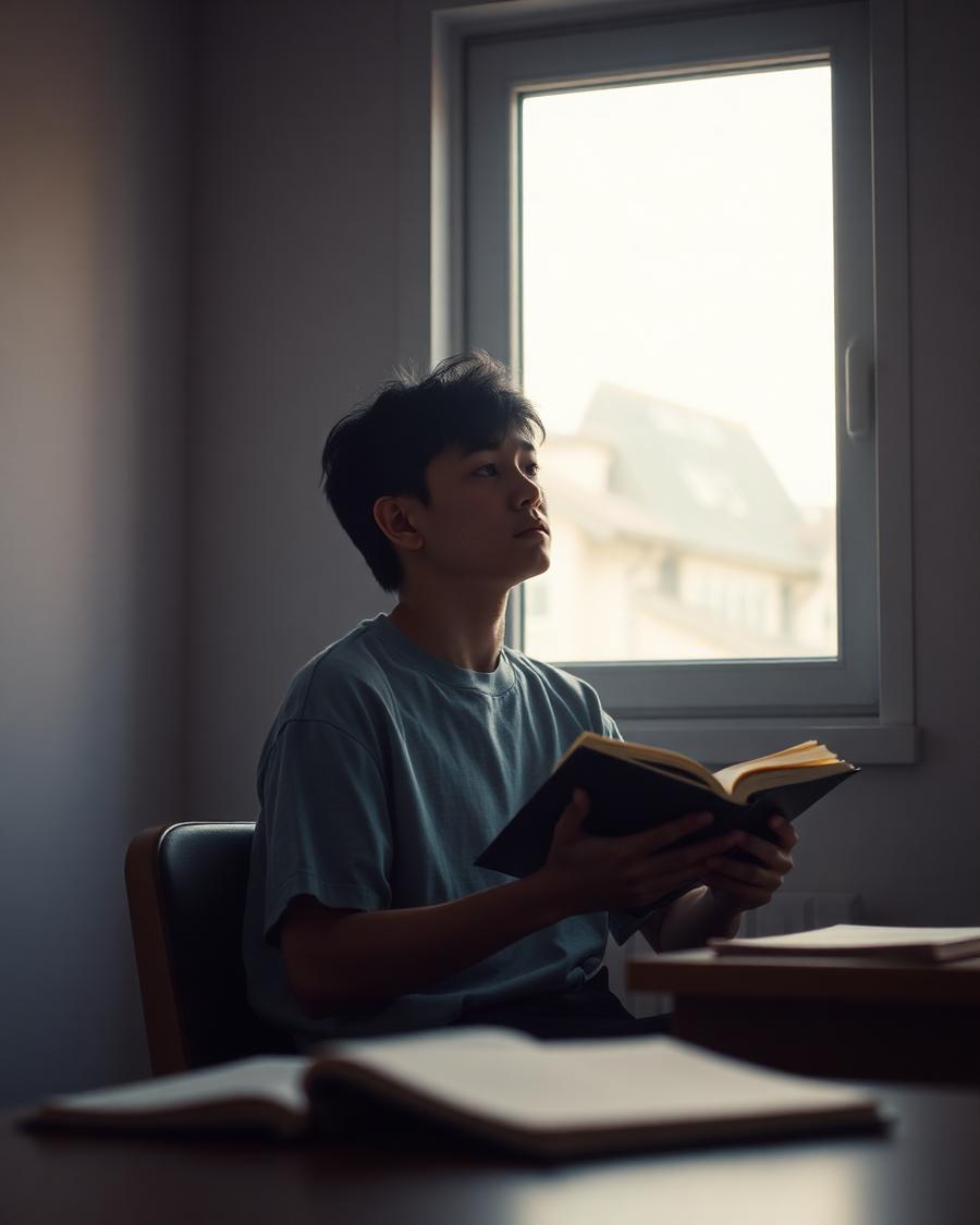 Studente che riprende a studiare con motivazione